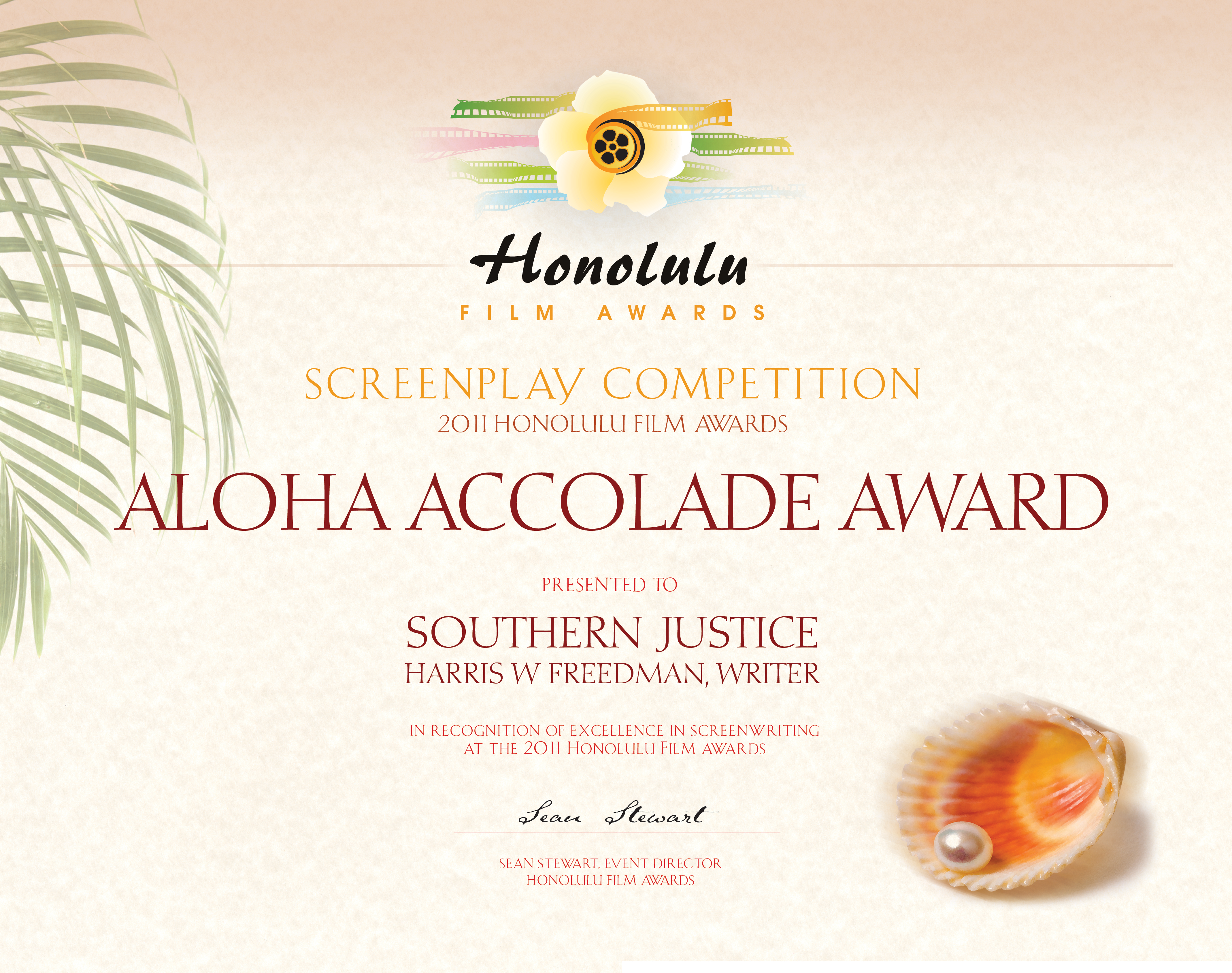 Southern Justice – Aloha Accolade Award Winner – Honolulu Film Festival